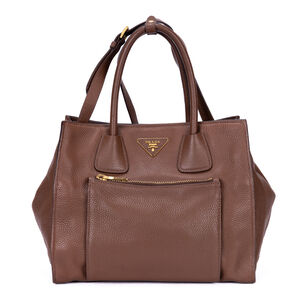 Prada Bruciato Shopping Tote